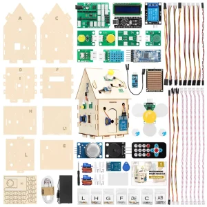 Compatible Smart Home Learning Kit with Mind+ Graphical Programming, Multi-functional DIY House Kit