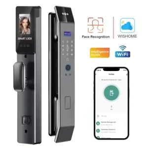 Competitive Price Home Digital Safe Smart Door Lock Face Fingerprint Recognition Smart Lock Camera Key Card Code Electronic Lock