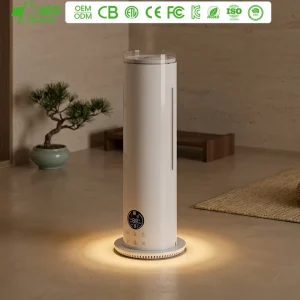 Cool Mist Night Light Smart Floor Standing Tower Electric Ultrasonic Air Humidifier for Home