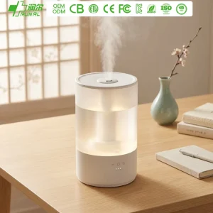 Cool and Warm Mist Maker Electric Large Capacity Ultrasonic Air Humidifier With Led Night Light for Baby Room