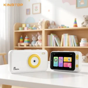 Cost Effective 4 Inch Android Kids AI Camera with ChatGPT Support WiFi & 4G Network Parent-Approved Educational Assistant Tool