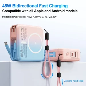 Cost Effective 45W 15000mah Charge Factory Power Bank Power Bank Large Capacity Portable Outdoor Power Bank