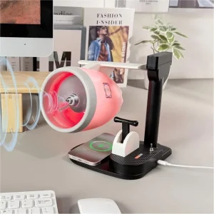 Creative Desktop USB Airplane Engine Turbo Fan JetFan Small Electric Fan with Wireless Charging