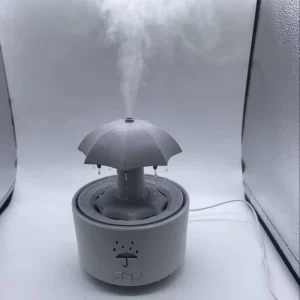 Creative Umbrella Shape Humidifier RGB LED Night Light Cool Mist Maker Rotating Rain Drop Air Humidifier For Bedroom Home Office