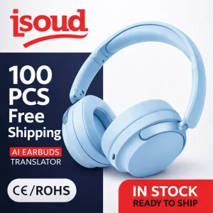 Cross Border Private Model Wireless Headset Noise Reduction Long Endurance Foldable Design for Game On Ear AI Earbuds