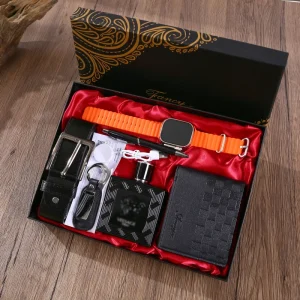 Cross-border Business Light Luxury Elegant Intelligent Gift Set Men’s Wallet Belt Smart Watch Sunglasses Dad Boyfriend Gift