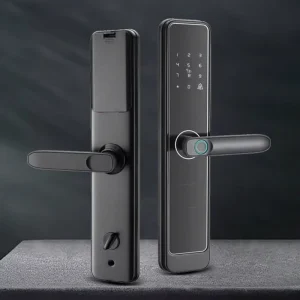 Cross border Multi country enabled Smart Lock Fingerprint Password Card Key Access Via for Solid Wood Door Model