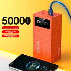 Cross border Power Bank 22.5W Super Fast Charging 50000mA High Capacity Two way Fast Charging Plastic Lithium Polymer Battery