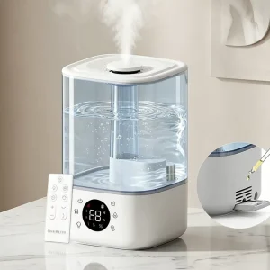 Cube Smart Air Humidifier 3L 5L Large Capacity Transparent Square Tank Quiet Ultrasonic Humidifiers With Remote Control