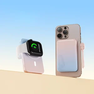 Custom 10000mAh Magnetic Wireless Power Bank with Smart Watch Charger Portable PD Fast Charging Battery Pack for Mobile Phone
