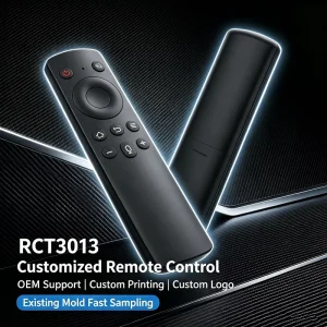 Custom 13 Key Silicone Button Remote Control RCT3013 2AAA Battery IR BLE Remote for Projector & Projector Screen