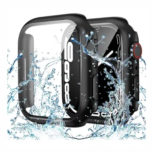 Custom 2.5D Waterproof Watch case for Apple Watch Series 12 Smart Watch case for S12 42mm 46mm Full Cover Protector for Iwatch