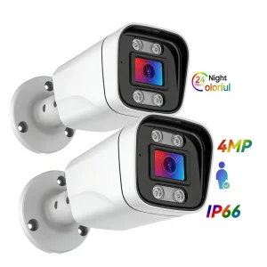 Custom 2K 4MP POE IP Network Camera Motion Detection NVR Compatible IP66 Two Way Audio Night Vision CMOS Professional Security