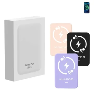 Custom 5000 10000 Mah Portable Power Bank 5000mAh 10000mAh Wireless Magnetic Charging Compact External Battery 20w