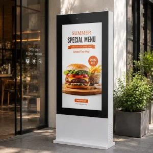Custom 55 Inch Outdoor Digital Signage Totem IP65 Waterproof LCD Advertising Display Interactive Touch Screen Freestanding Kiosk