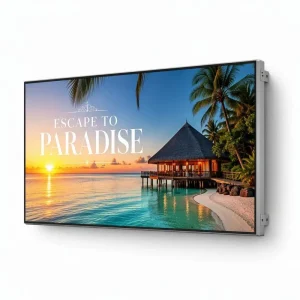 Custom 75 Inch Wall Mounted IPS LCD Digital Signage Touch Screen Advertising Display 4K 10 Point Capacitive