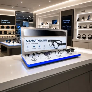 Custom Acrylic Eyewear Display Stand Retail Countertop Glasses Display Rack for Smart Glasses Sunglasses