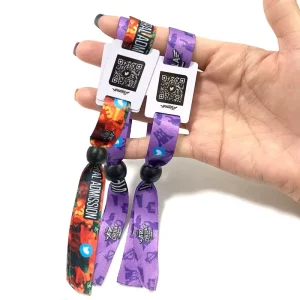 Custom Adjustable Passive Festival Rfid Fabric Wristbands Nfc Bracelet with Smart Wrist Band Tags for Events