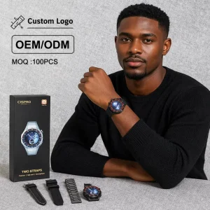 Custom C15 PRO Smart Watch OLED IP67 Waterproof Silicone Wireless Charging BT Calling Compass Sport Fitness Tracker Step Count