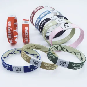 Custom Daily Bible Verse NFC RFID Smart Wristbands Elastic Fabric Bracelets Multiple Color