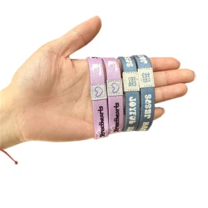 Custom Daily Bible Verse NFC RFID Smart Wristbands Polyester Elastic Fabric Bracelets Event Wristbands
