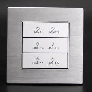 Custom Design 6 Gang Home Electrical Wall Switch Plates Switch Smart