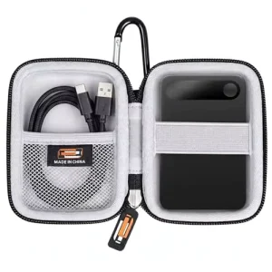 Custom EVA Hard Waterproof Large Capacity Lightweight Carrying Case for AI Voice Recorder Mesh Pocket Protective Travel Storage
