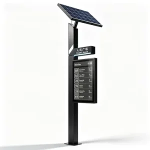 Custom Electronic Outdoor Smart Bus Stop Sign With Solar Power Supply Low Power Ink Screen Modern Design Digital Signage