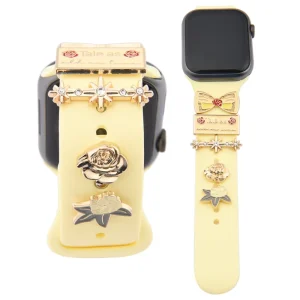 Custom Hard Enamel Band Charms for Bracelet Metal Paw Decorative Nails Watch Charms for Smart Watch Bands
