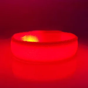 Custom LED Promotional Wristbands Light up Lanyard Led Nylon Bracelet for Promotion Sport