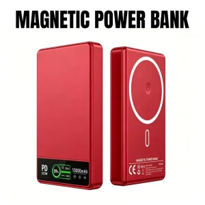 Custom Logo ABS Magnetic Type-C Wireless Charging Ultra Slim Holder 10000mAh Power Bank OEM ODM TFT Smart Display