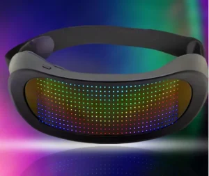 Custom Logo Programmable Led Display Smart Glasses Led Luminous Animation Rechargeable Eyeglasses for DJ Event Crazy Party