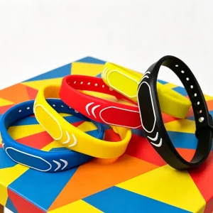 Custom Logo Reusable Wrist Bands Smart Rfid Nfc1K RFID Bracelet NFC Silicone Wristband 13.56Mhz NFC Tag Access Control