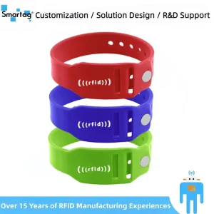 Custom Logo Silicone RFID Wristband Waterproof NFC Bracelet for Festival Event Management Hotel Access Control