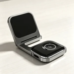 Custom Logo Smart Car Mount Magnetic Wireless Charging Stand Aluminium Alloy Base Watch Holder Mobile Phone 5W for Watch
