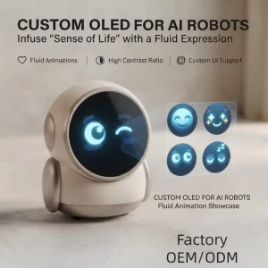 Custom Micro MIPI QSPI OLED Eye Display for AI Pet Robot Miniature Round AMOLED Module with Expression UI for Companion Robots