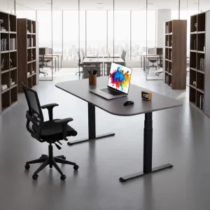 Custom Modern Electric Smart Standing Desk with Dual Motor Height Adjustable Wooden Office Desk