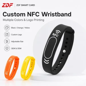 Custom NFC Silicone Wristband 13.56MHz RFID Bracelet Waterproof Wearable Access Control Event Gym Membership Wristband