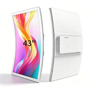 Custom Non-yellowing Screen 43 Inch C-curved Rgb Light R1500 10-point Monitor with Aluminum Frame PCAP for Kiosk LCD Display
