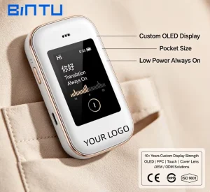 Custom OLED Display for Handheld Translator Device 800nits Touch Screen Module for Smart Translator Language Learning Gadget