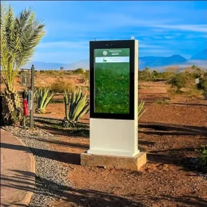 Custom Outdoor Digital Signage Display 65 Inch IP65 Waterproof LCD Advertising Screen Touch Screen Optional Freestanding Totem