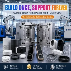 Custom Plastic Injection Mold for IoT Device Enclosure and Smart Home Security Parts OEM ODM Service According to CAD Drawings