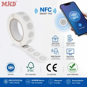 Custom Programmable NTAG213 NTAG215 NTAG216 NFC Tag Sticker 13.56MHz Blank RFID Tag Label Sticker Wet Dry Inlay
