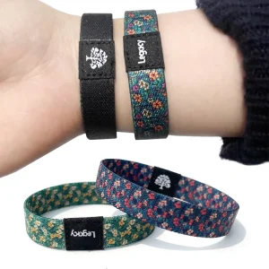 Custom Promotion Event NFC RFID FM1108 Ntag 213 Ntag 215 Ntag216 Waterproof Elastic Woven Polyester Fabric Festival Wristband