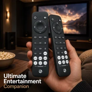 Custom RCT1024 Rolling Code Automatic Plastic IR Learning Remote Control with RF433 for Smart TV Projector Audio Player