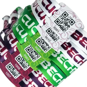 Custom RFID Fabric Wristband Secure Event Ticket NFC ICODE SLIX Sublimation Wristband Smart Chip PVC Tag for Access Control