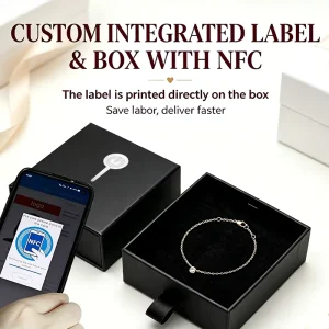 Custom RFID NFC Bracelet Box with NFC Smart Anti-Counterfeit Tag Luxury Anti-Theft Jewelry Packaging OEM Logo
