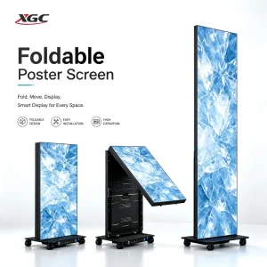Custom Size LED Poster Signage Display Screen Floor Standing Digital Advertising Totem Kiosk for Restaurant Menu Board