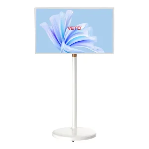 Custom Sized 21.5 24 27 32 Inch Portable Smart HD LCD Kiosk Touch Screen Display 5H/9H Long Battery Camera for Indoor Use