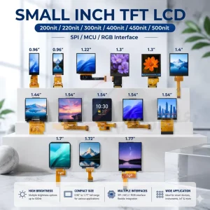 Custom Small Size LCD Screen 0.96 1.22 1.3 1.4 1.44 1.54 1.72 1.77 Inch LCD Display MIPI MCU SPI Interface IPS Tft LCD Modules